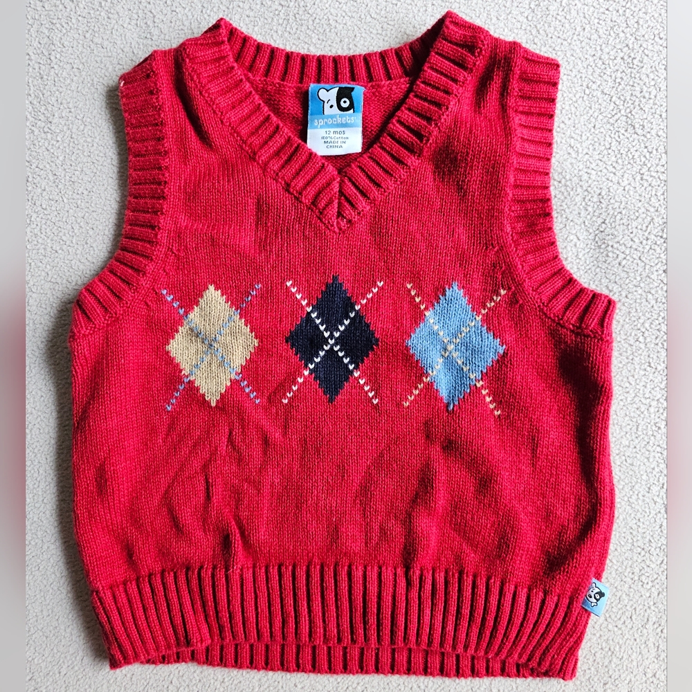 Sprockets (Baby) | Argyle Style Sweater Vest